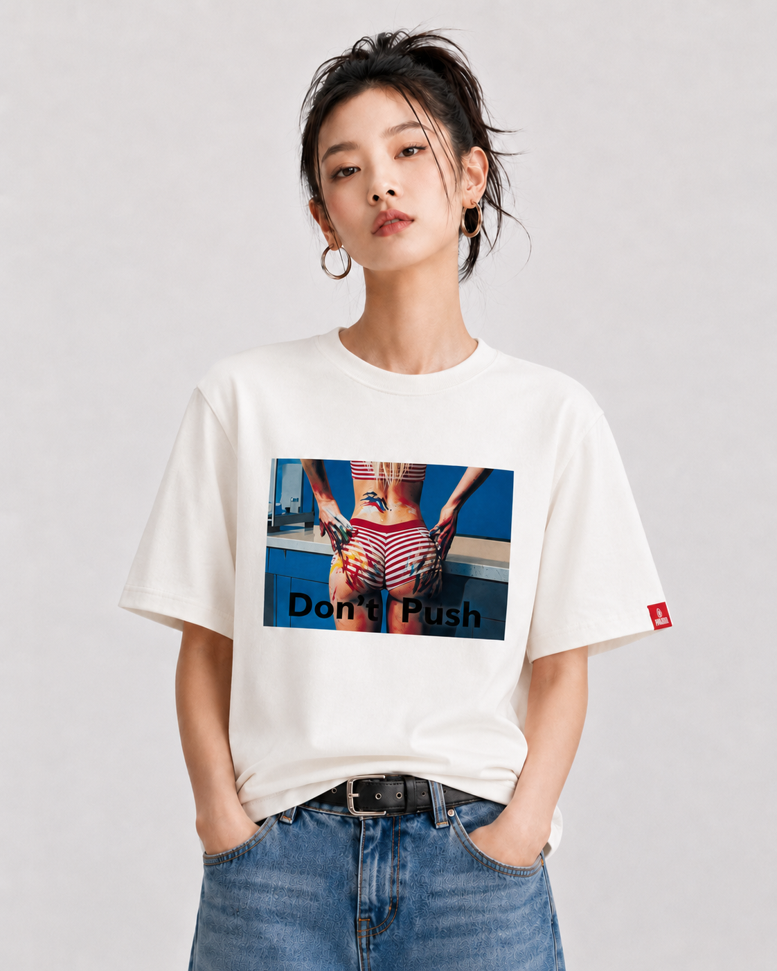 Hands Off Stripes TEE