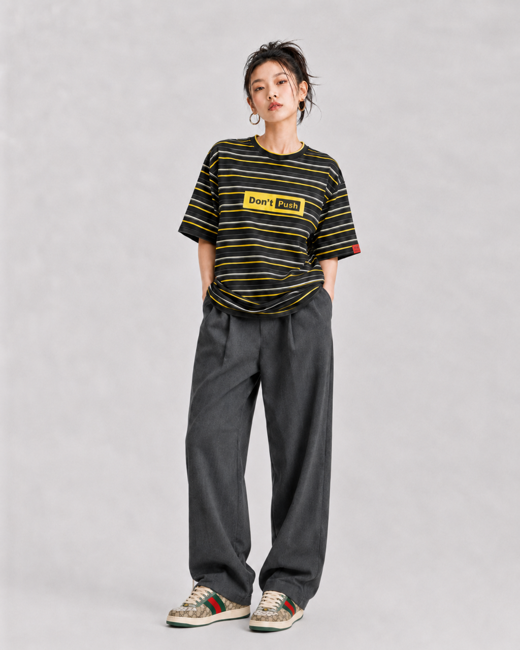 Yellow Box Stripe TEE