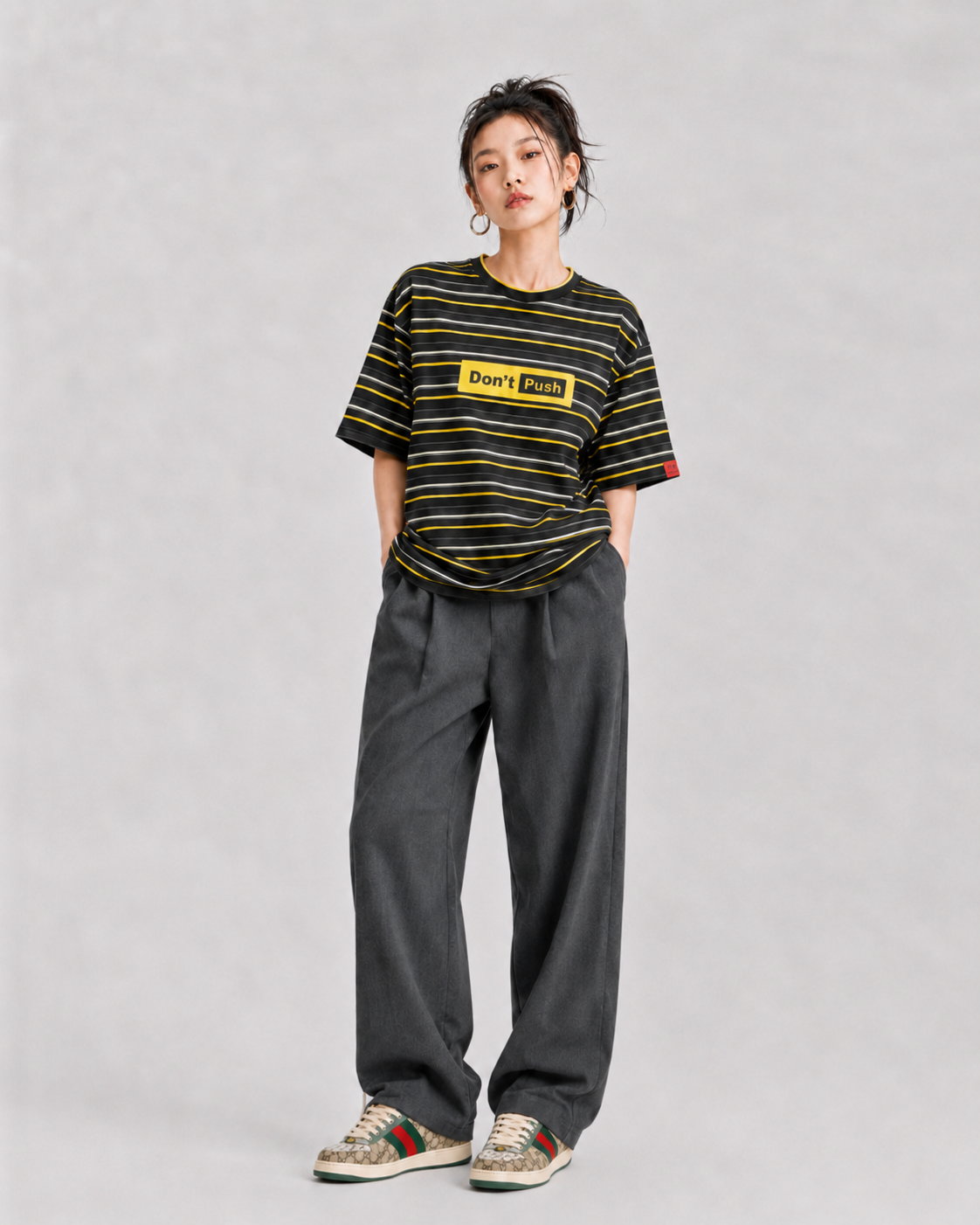 Yellow Box Stripe TEE