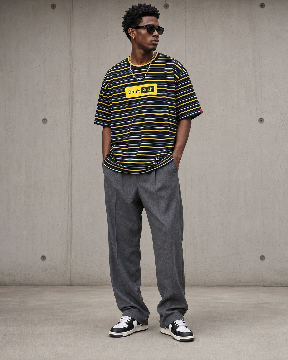 Yellow Box Stripe TEE