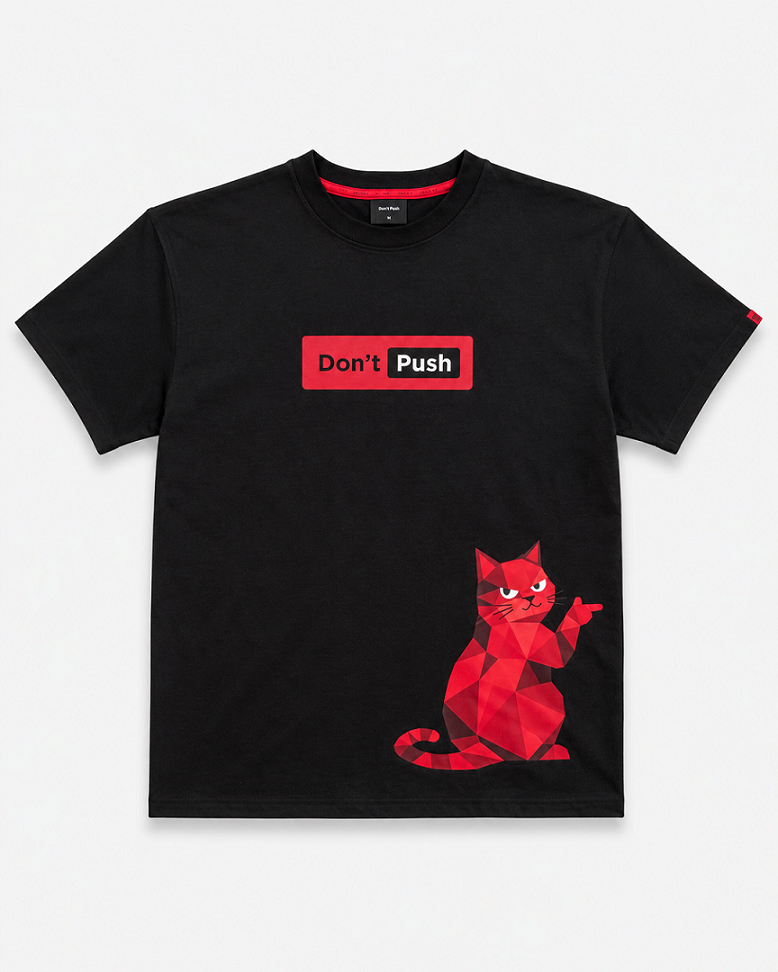 Cyber Miao Cat Print TEE